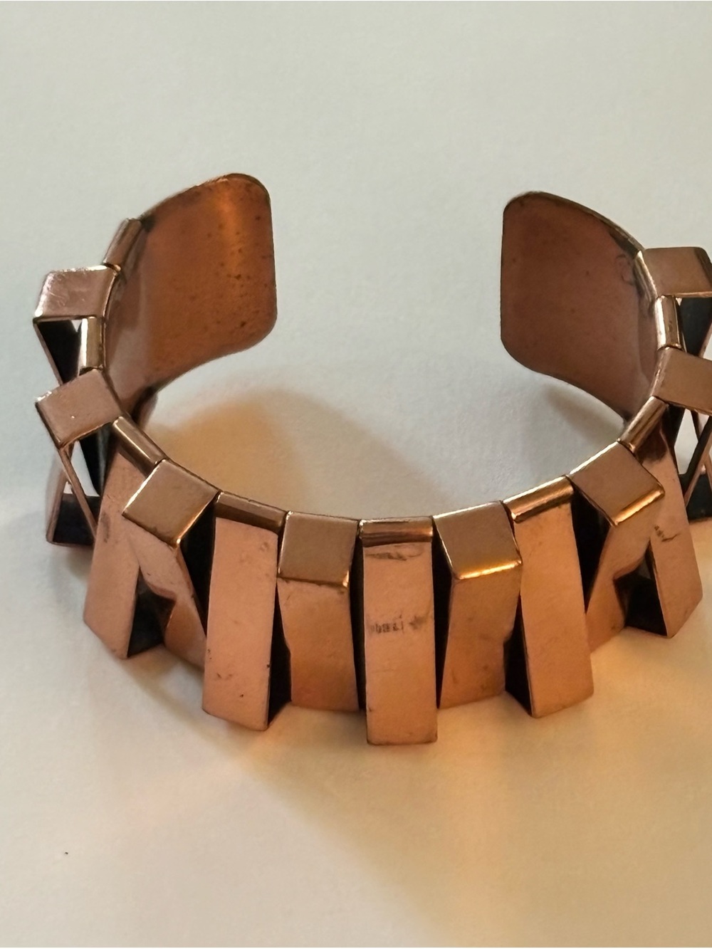 Vintage Classic Renoir Signed Copper-Tone Cuff Bracelet